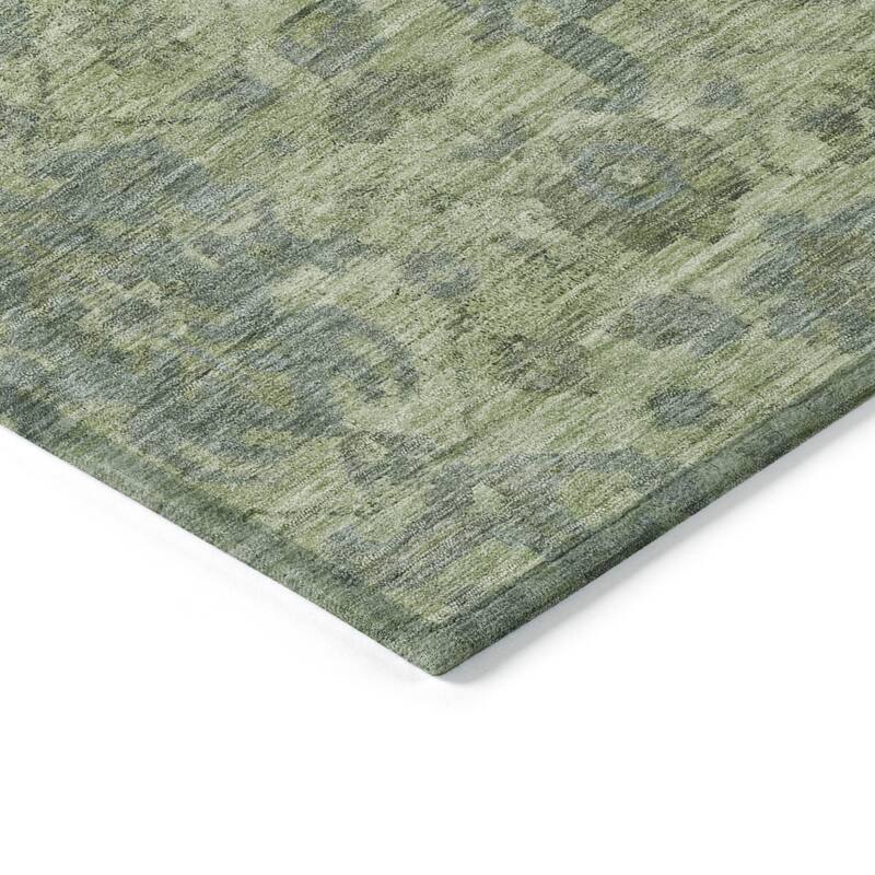 HomeRoots Damask Traditional Rectangle Outdoor Rug
