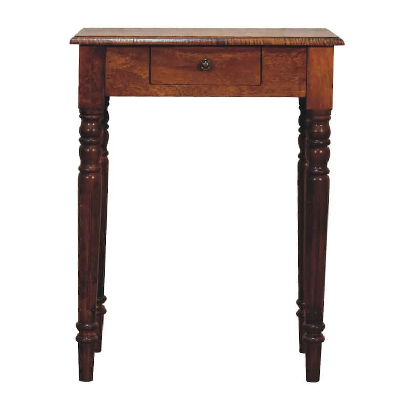 Artisan Furniture Chestnut Turned Leg Writing Desk ,Brown,1 Drawer