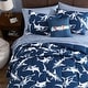 preview thumbnail 3 of 7, Eddie Bauer Vinny And Shark Friends Reversible Blue Comforter Bonus Set