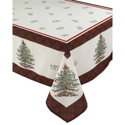The Spode Christmas Tree® Tartan 60" x 84" Tablecloth