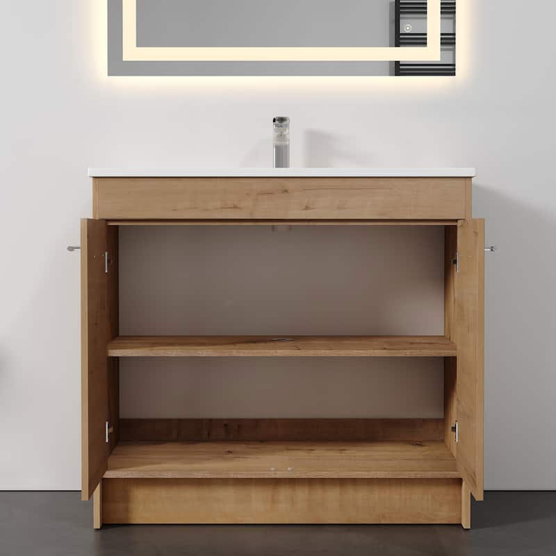 Kay Oak Natural Vanity Kit (Assembly Required)