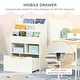 preview thumbnail 19 of 35, 3-Tier Kids Book Shelf Cabinet with 2 Storage Compartment and Large Drawer - 23.5" W x 11.75" D x 35.5" H