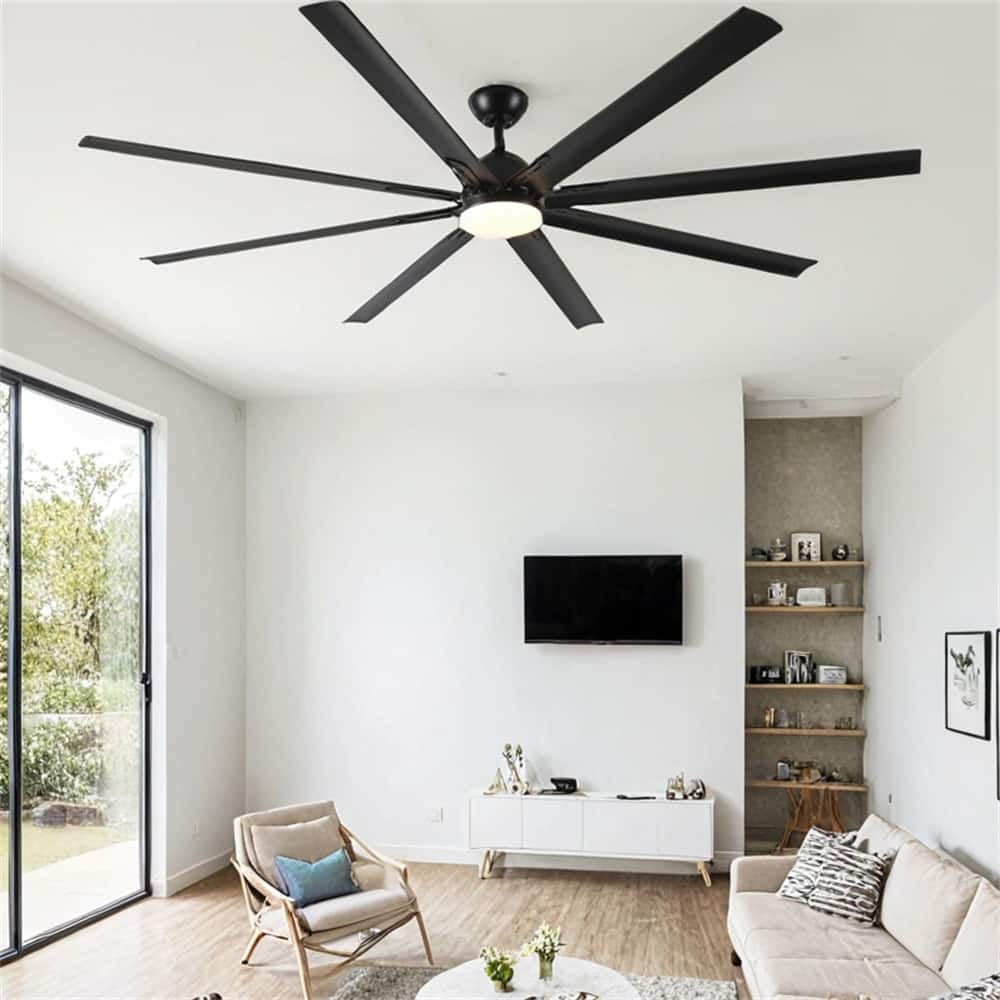 84 In Super Large Black Ceiling Fan with Remote Control