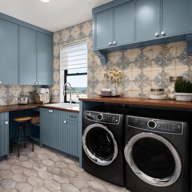 Merola Tile Artisan Azul Decor 13" x 13" Ceramic Floor and Wall Tile