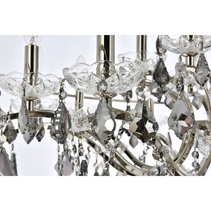 Royce Edge 18-Light Polished Nickel Chandelier