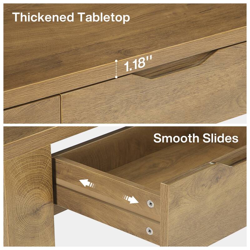 67-Inch Long Console Table with 3 Drawers