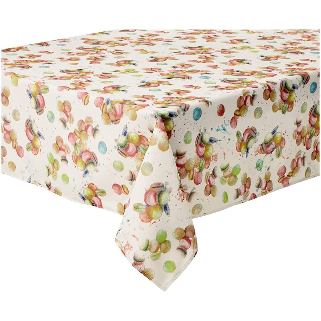Violet Linen European Macaron Biscuits Pattern Tablecloth
