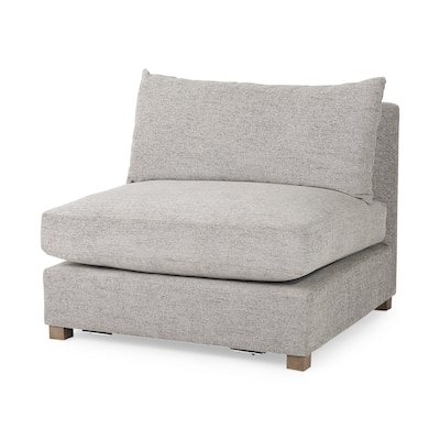 Valence 38.2L x 38.6W x 28.3H Medium Gray Armless Sectional Piece - 39.76 x39.76 x32.28