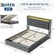 preview thumbnail 24 of 58, Bed Frame with Lift Up Storage, Upholstered Velvet Platform Bed with Storage Headboard