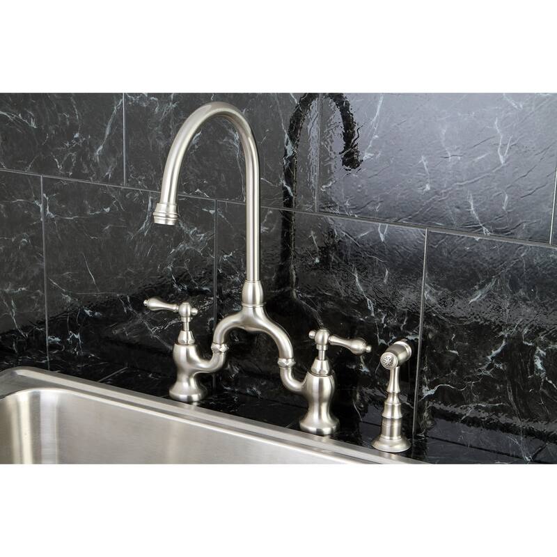 Kingston Brass English Country 1.8 GPM Bridge Kitchen Faucet -