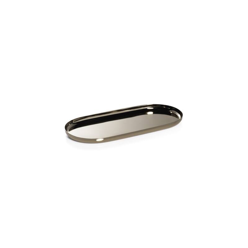Perpignan Versatile Oblong Polished Steel Tray - Gold - Small
