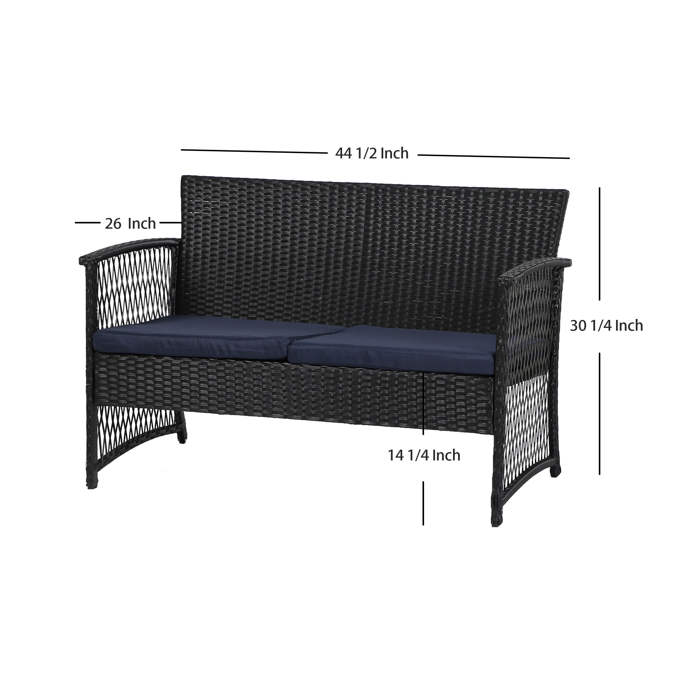 Madison 4-Piece Rattan Patio Conversation Set for Outdoor Living-image
