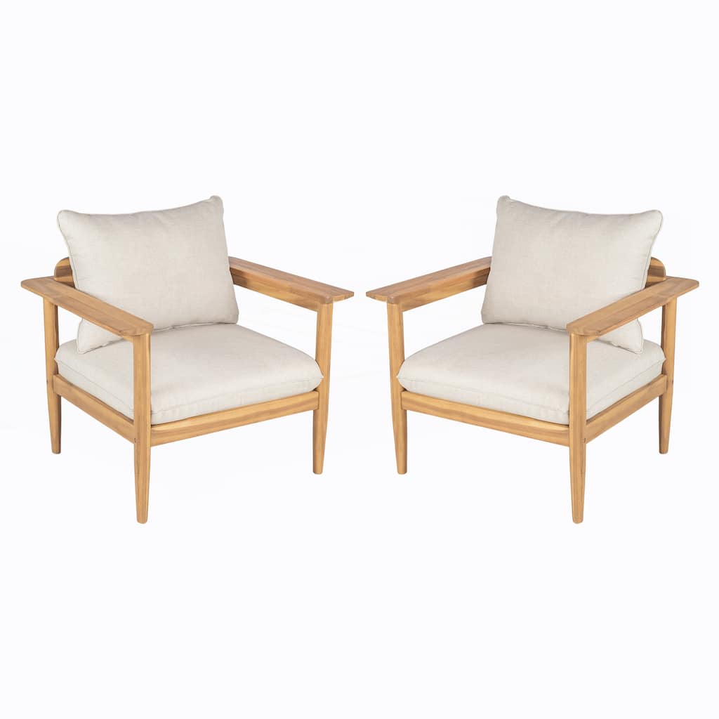 Outdoor Acacia Wood Lounge Chair