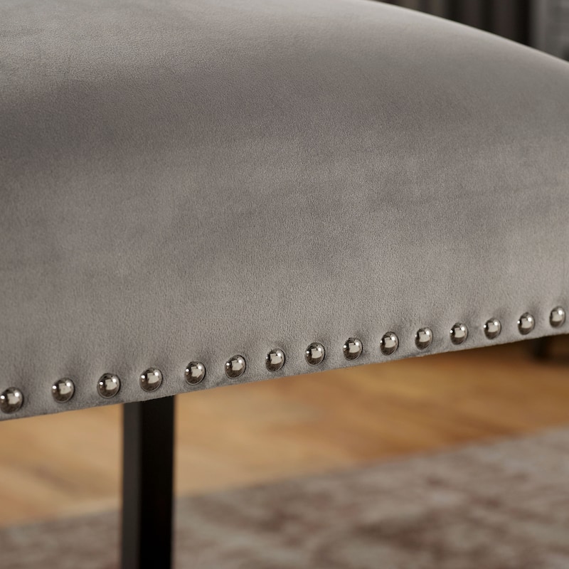 Cots Modern Grey Flannel Fabric Counter Chairs (Set of 2) by Furniture of America