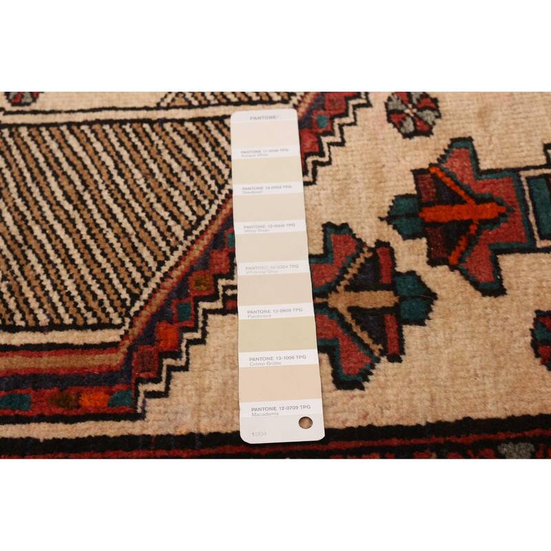 ECARPETGALLERY Hand-knotted Konya Anatolian Cream, Red Wool Rug - 3'6 x 13'9