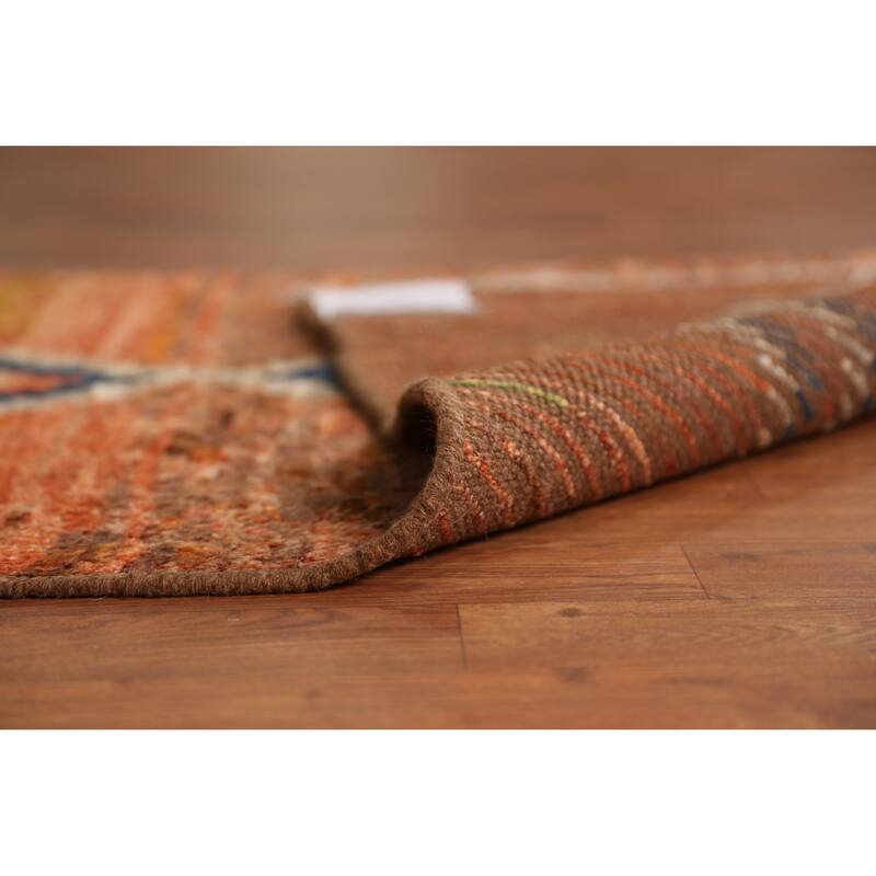 Orange Moroccan Runner Rug Handmade Tribal Oriental Wool Carpet - 2'9" x 9'10"