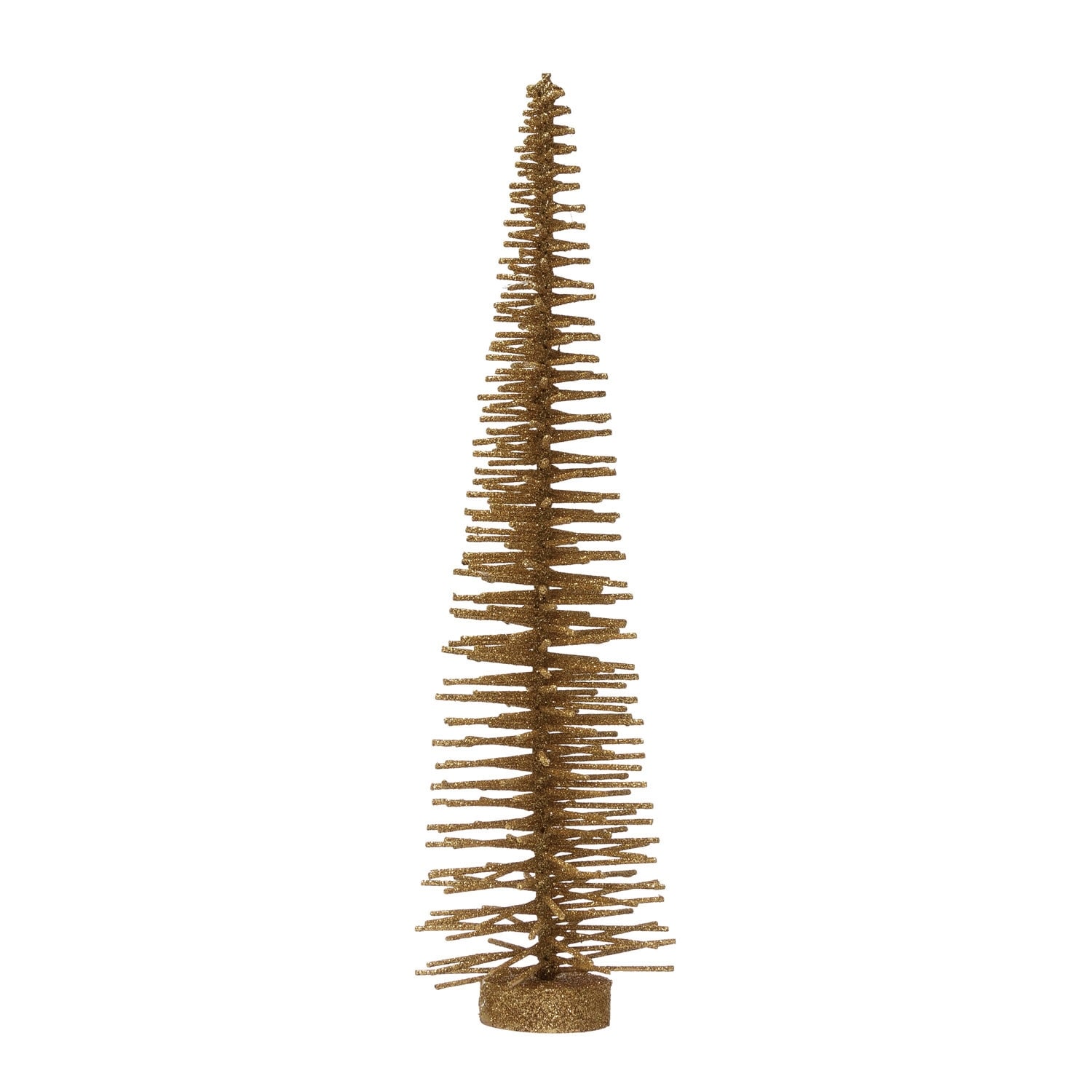 Rattan Tree with Glitter and Wood Base