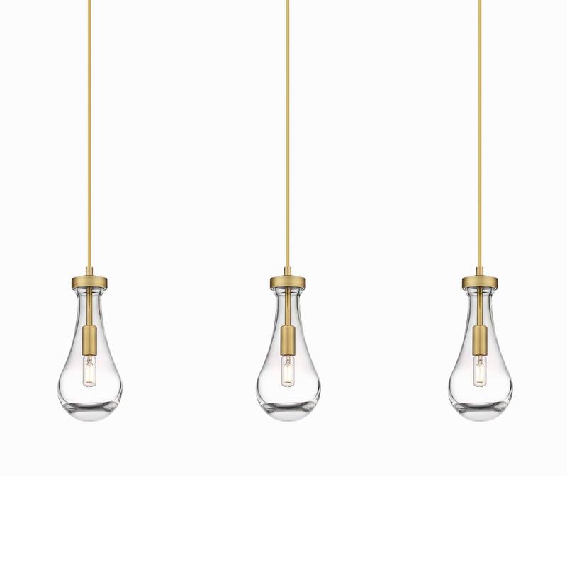 Innovations Lighting 123-451-1P-12-37 Owego Pendant Owego 3 Light 37" - Brushed Brass / Clear