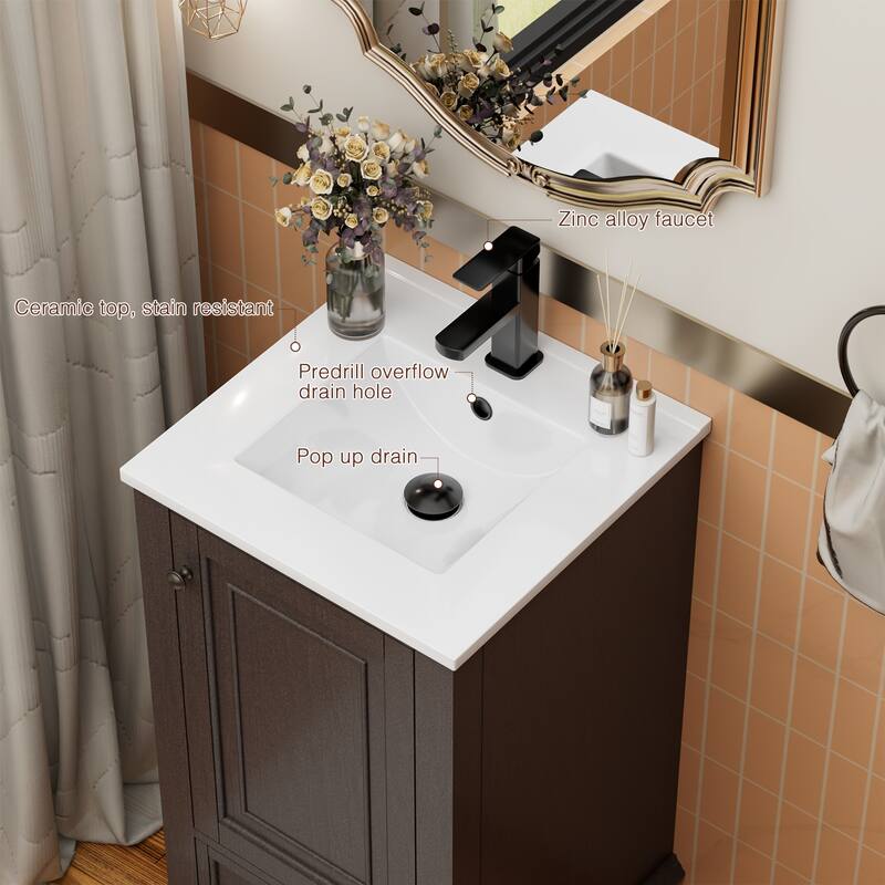 Bathroom Vanity with Sink Combo Set, Free Standing Bathroom Storage Cabinet