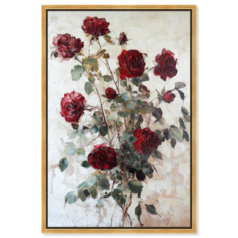 Velvet Vermilion I Canvas by Art Remedy - Gold - 24" x 36"