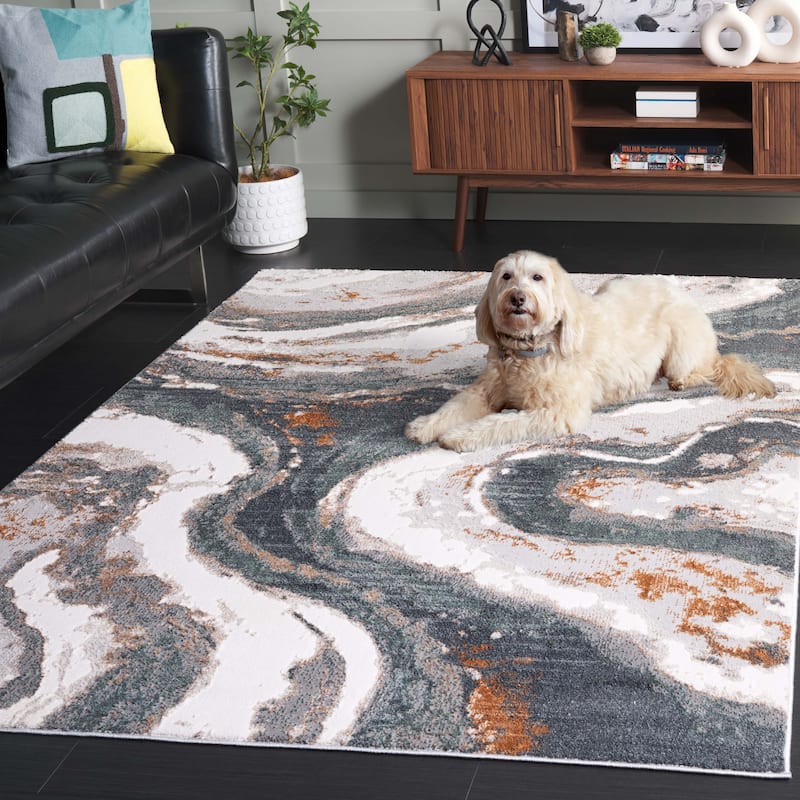 SAFAVIEH Alenia Reinholde Modern Contemporary Marble Rug