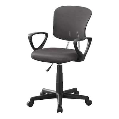 Ergonomic Mesh Office Chair - Adjustable Swivel Task Chair with Armrests - Modern Desk Chair for Home & Office - Grey
