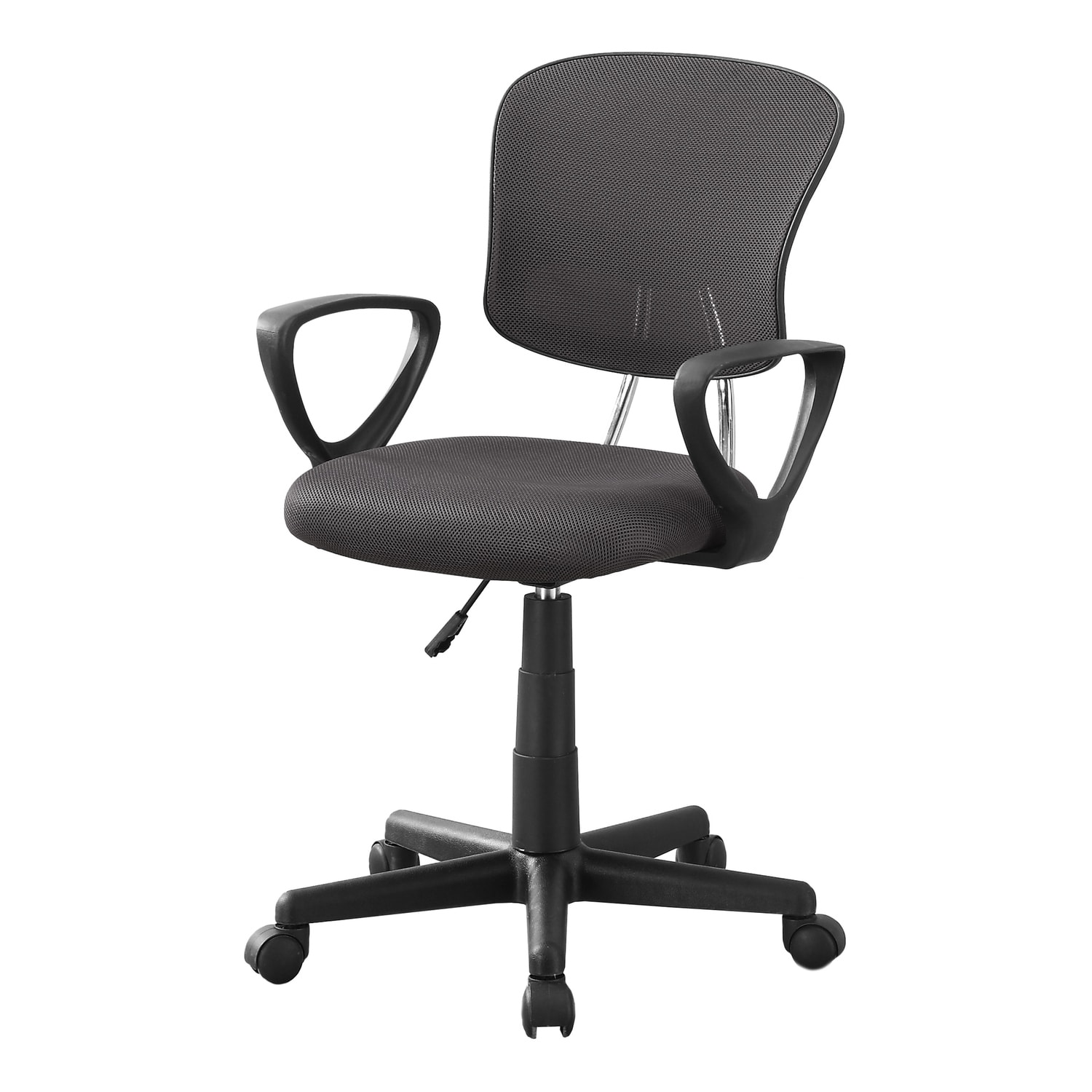 Ergonomic Mesh Office Chair - Adjustable Swivel Task Chair with Armrests - Modern Desk Chair for Home & Office - Grey
