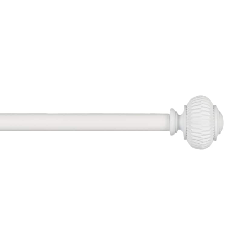 Lauren Ralph Lauren Cayson 1" Adjustable Window Curtain Rod and Finial Set