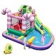 preview thumbnail 2 of 12, Costway 9-in-1 Inflatable Bounce House Sweet Candy Water Slide Park 735W Blower