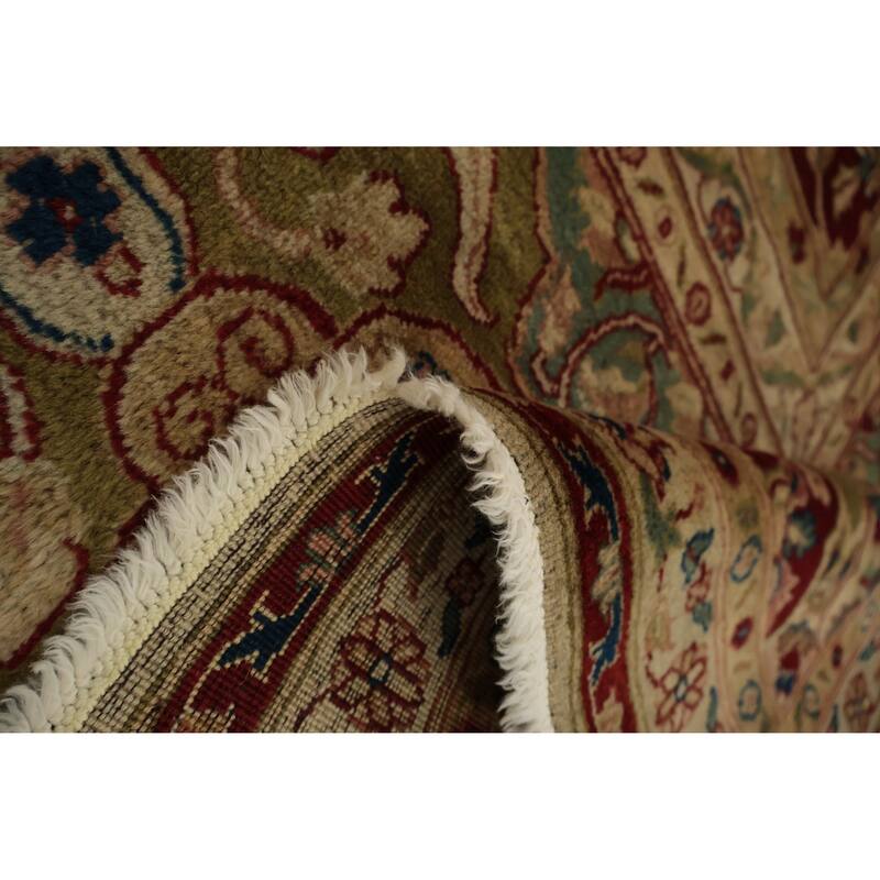 Hand Knotted Oriental 100% Wool Carpet Traditional Floral Red Agra Area Rug - 17' 1'' X 11' 10''