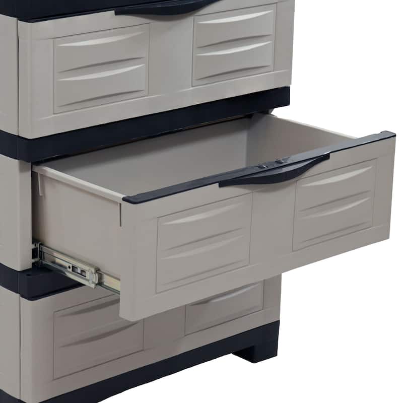 Sunnydaze 3-Tier Plastic Storage Drawers
