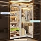 preview thumbnail 4 of 19, Cimly Set of 2 Corner Closet System with Shoe Organizer, Freestanding Closet Organizer with Hanging Rods and Tower Shelves