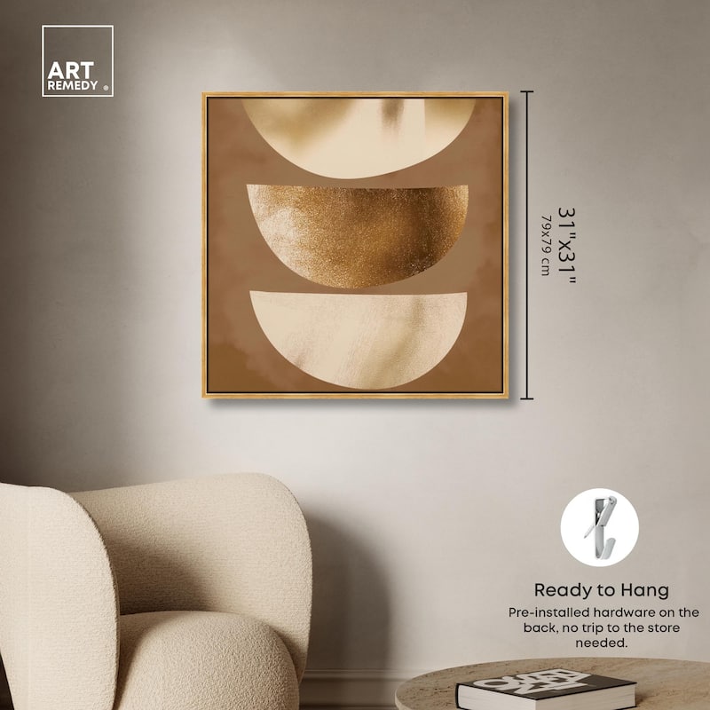 Golden Crescents I Canvas by Art Remedy