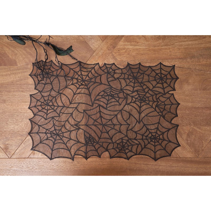Spider Web Round Placemats Set of 6, 17"