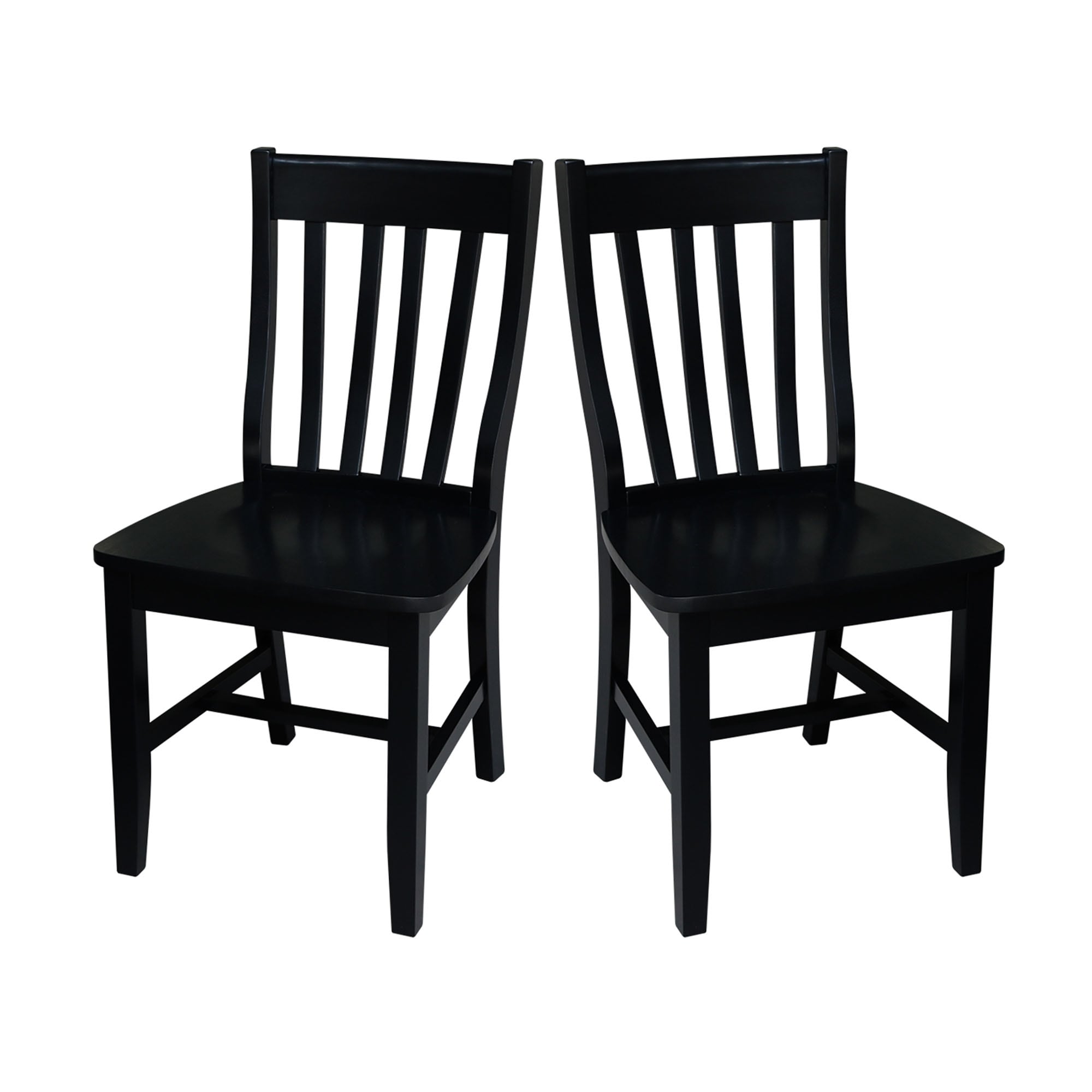 Copper Grove Cafe Solid Wood Curved-Back Bistro Chairs, Set of 2 - Multiple Finishes