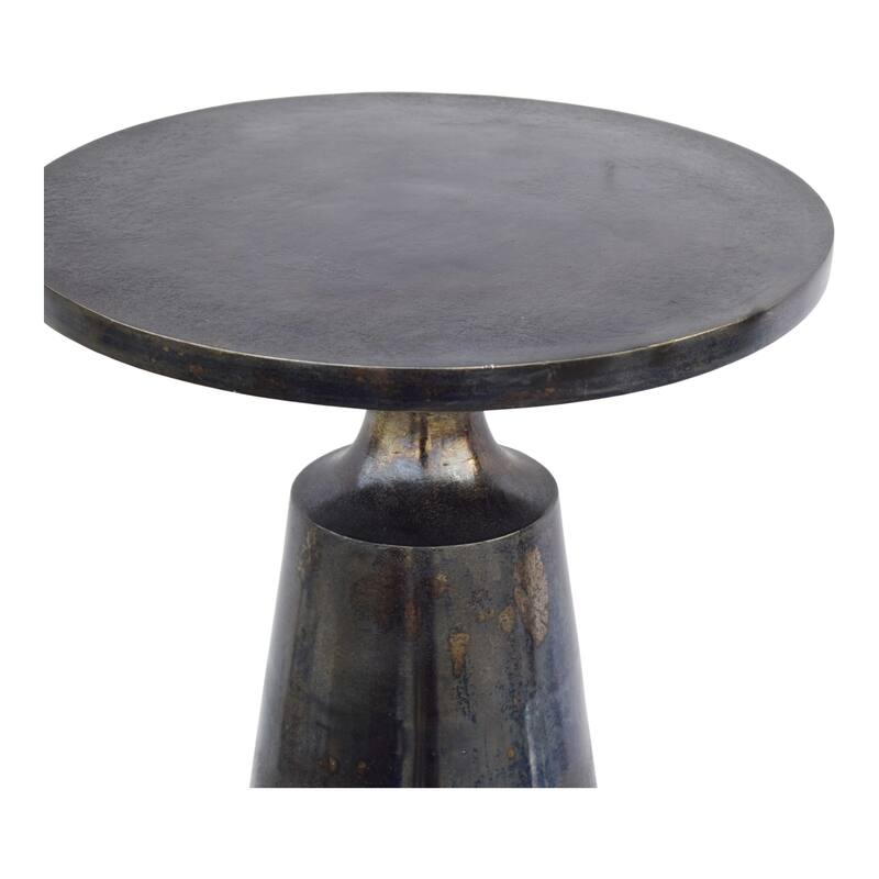 Aurelle Home Grey Aluminum Industrial Accent Table