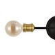 preview thumbnail 6 of 7, Grace 13.25" 2-Light Industrial Farmhouse Iron LED Vanity, Oil Rubbed Bronze/Brass Gold by JONATHAN Y
