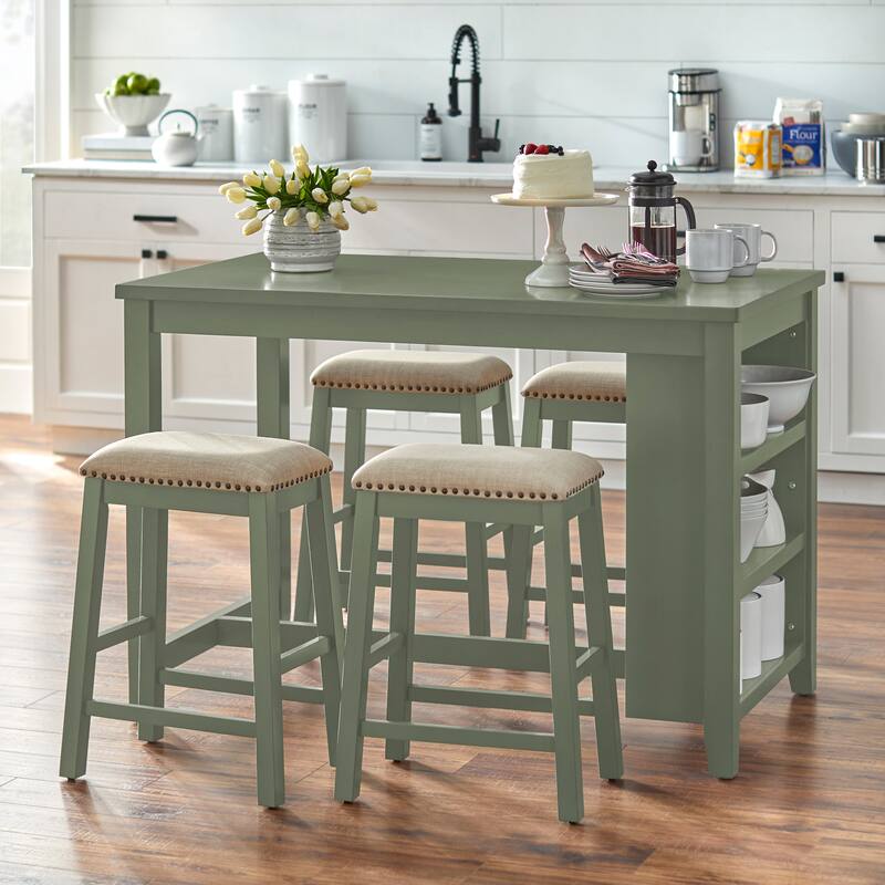 Lifestorey Tobias Storage Counter Height Storage Table