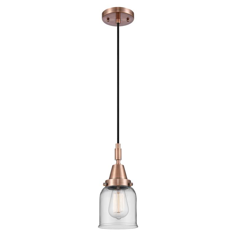 Innovations Lighting 447-1P-G52 Bell 5" Wide Mini Pendant with Clear