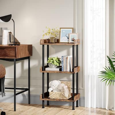 Bookshelf Small Book Shelf - 15.75"D x 9.45"W x 33.46"H