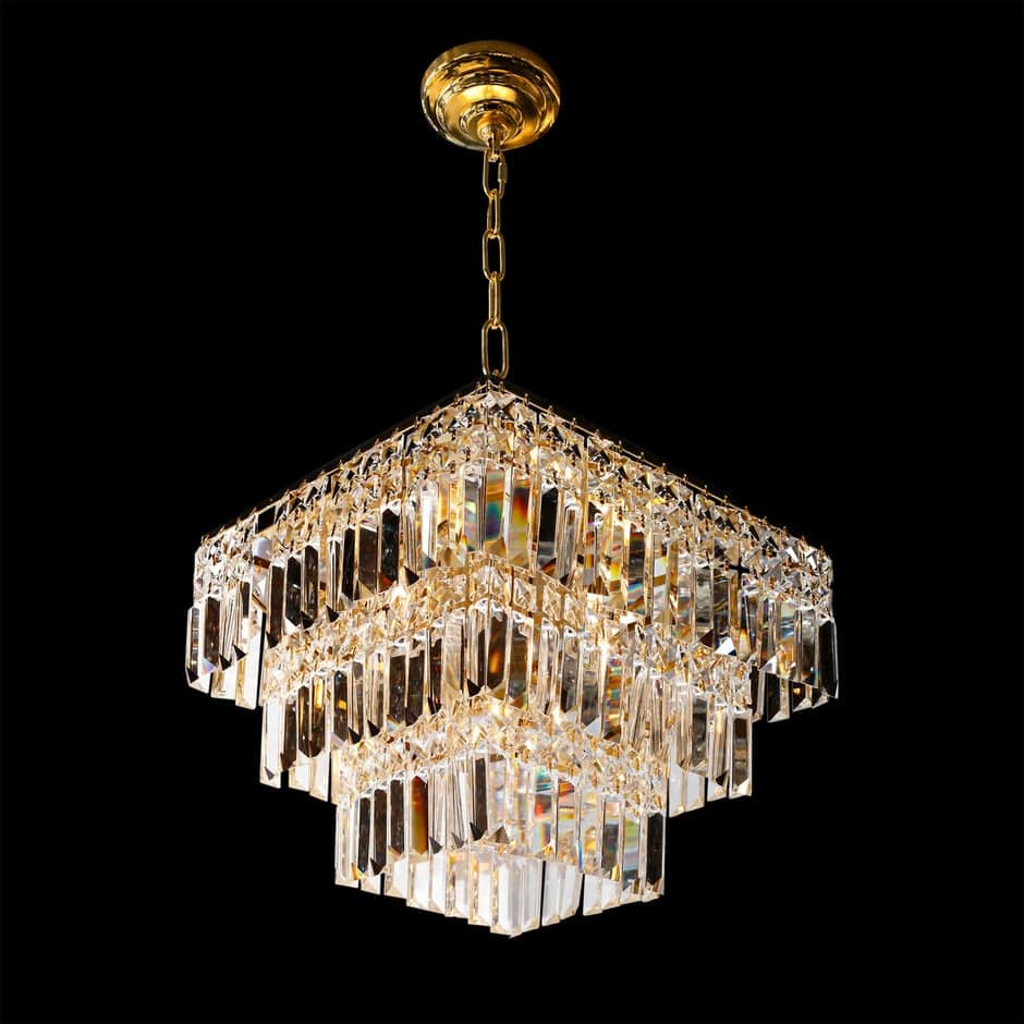 Luxury Crystal Chandelier 16" W Lighting Fixture