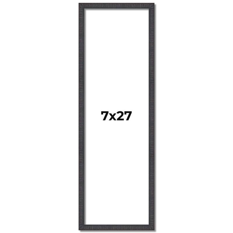 7x27 Frame Brown Solid Wood Picture Frame - Complete Modern Photo