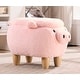 preview thumbnail 1 of 8, Home 2 Office Animal Kids Pig Storage Ottoman Pink