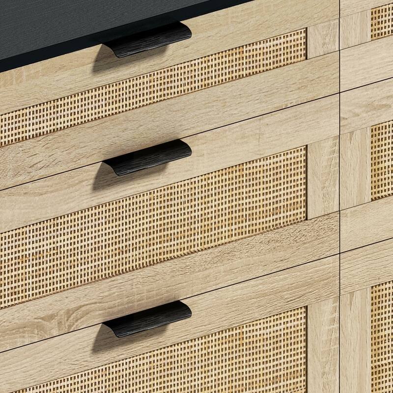 Rattan Dresser with Drawers