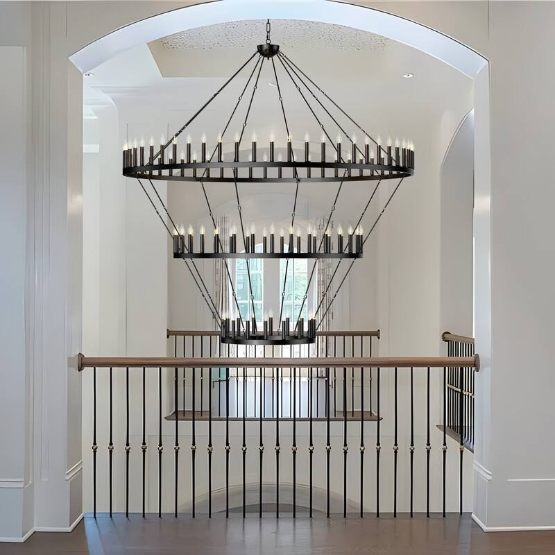 Wagon Wheel Chandelier Collection - Rustic Farmhouse Lighting for Every Space