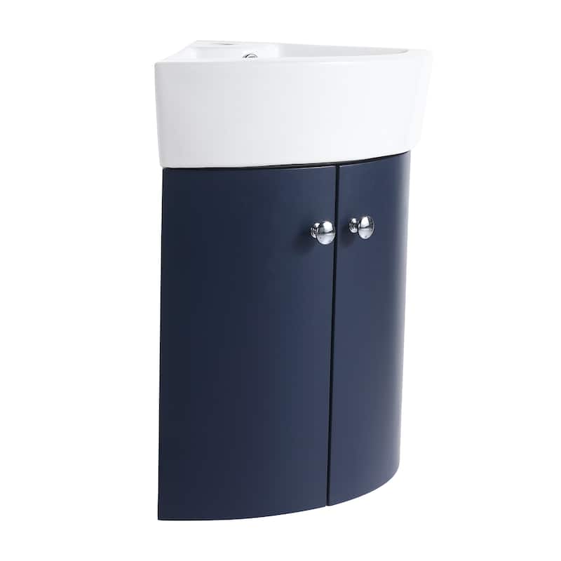 Corner Bathroom Vanity Sink Combo for Small Space