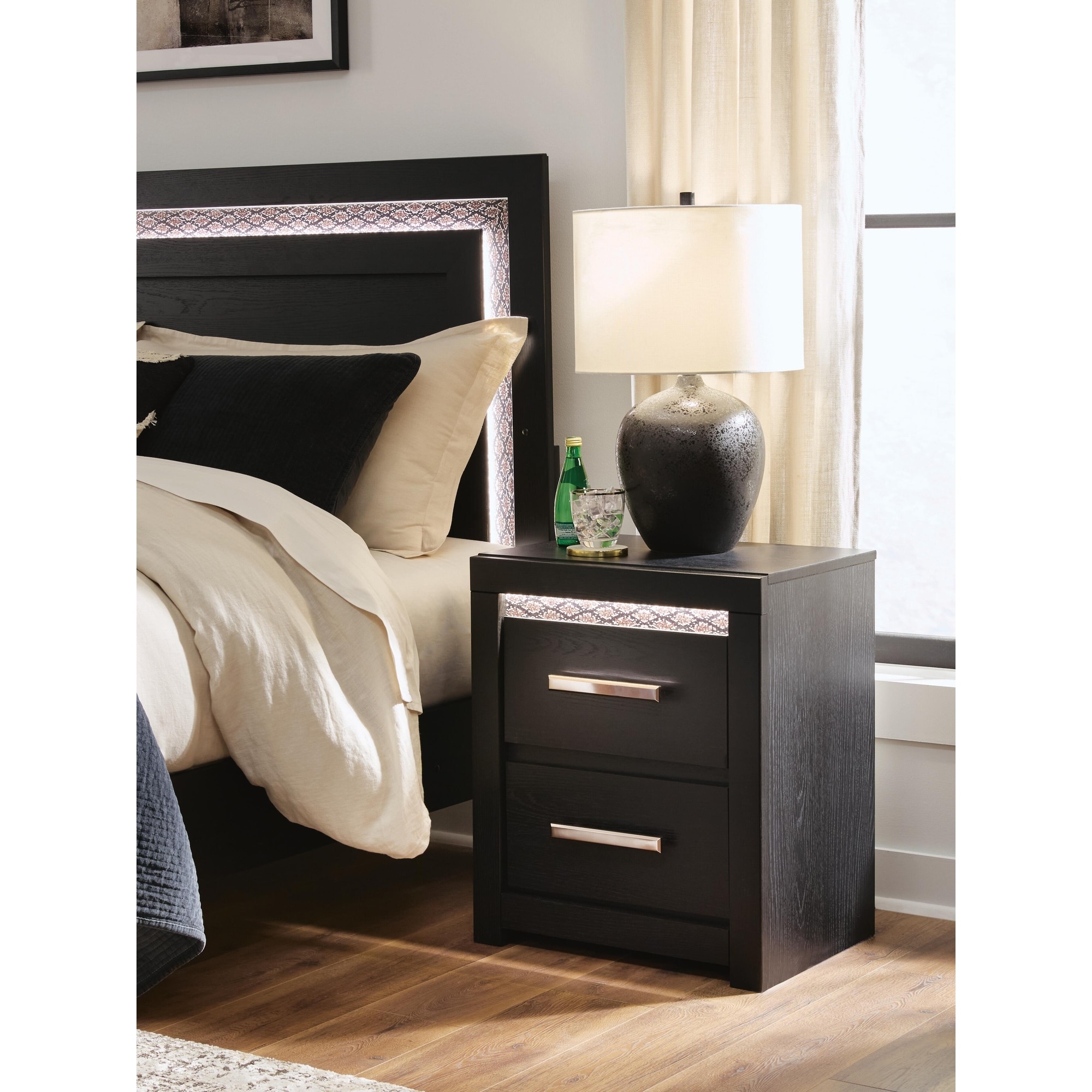 Signature Design by Ashley Shoralli Black Nightstand