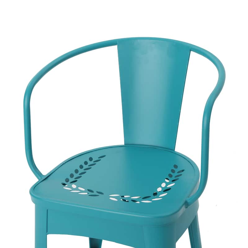 Roomfitters 3-Piece Metal Bistro Set, Outdoor Patio Table and Chairs for Balcony, Garden or Deck