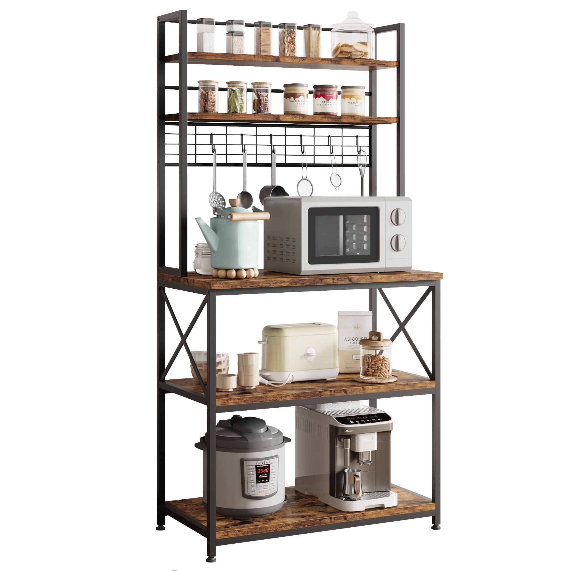 Kitchen Bakers Rack Microwave Oven Stand with Large Storage Bed
