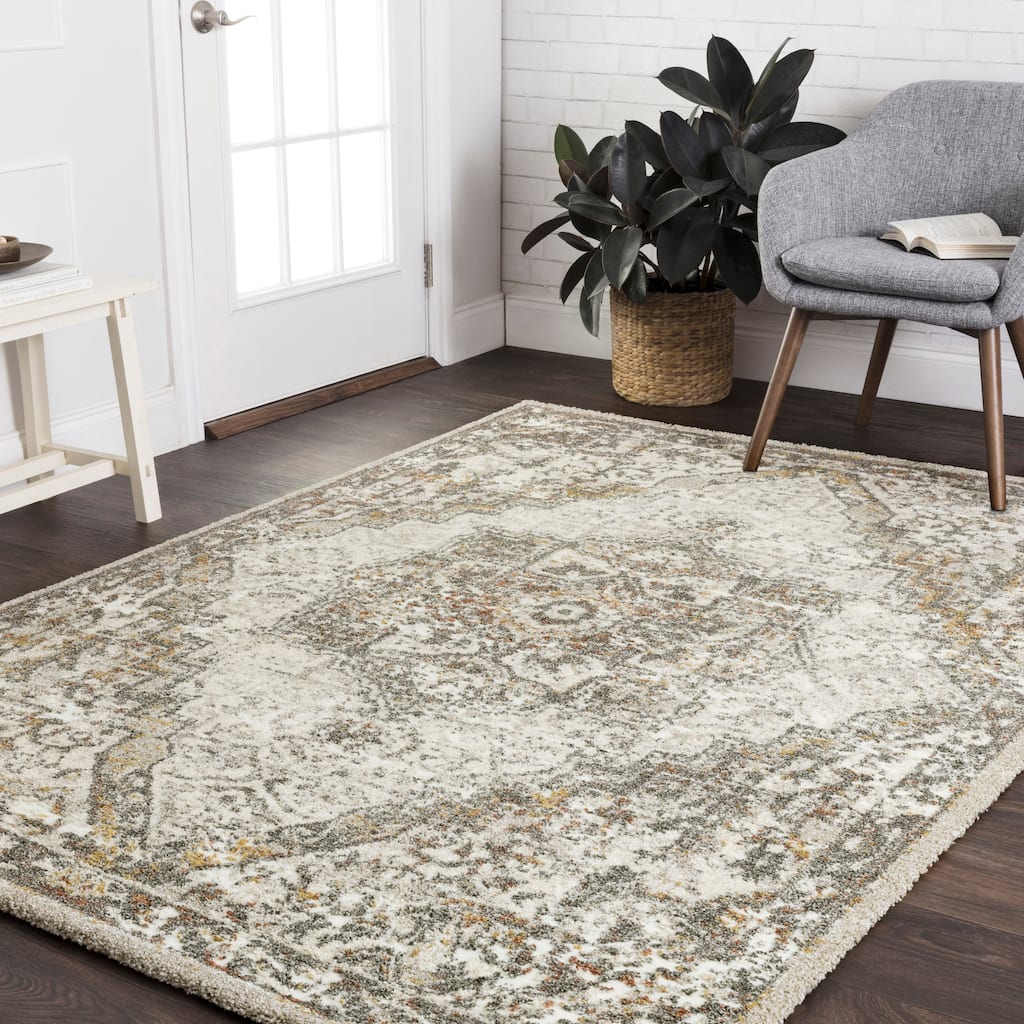 Alexander Home Abstract Diamond Medallion Area Rug